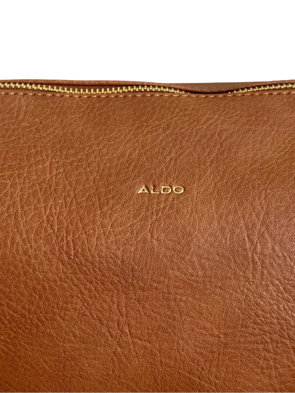 NWOT ALDO Large Brown Pebbled Travel Cosmetic Bag Makeup Toiletry Pouch! NEW!